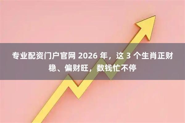 专业配资门户官网 2026 年，这 3 个生肖正财稳、偏财旺，数钱忙不停